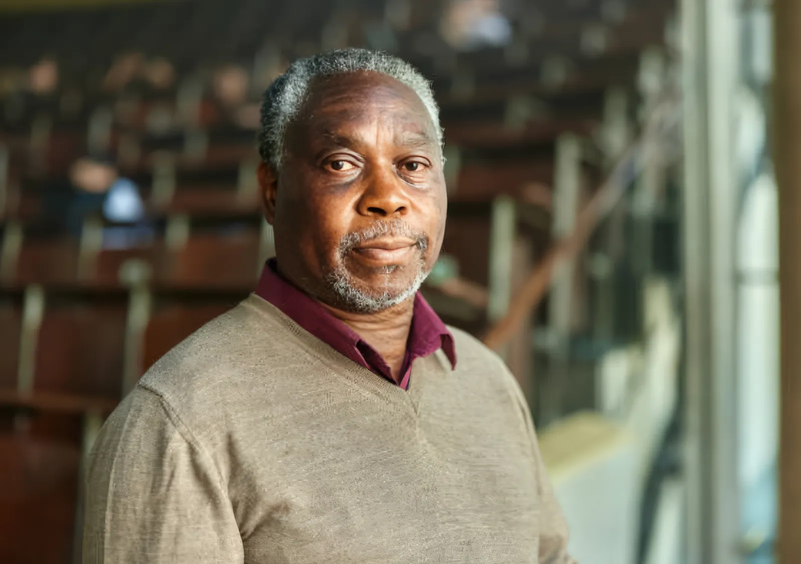 A man being interviewed for his documentary